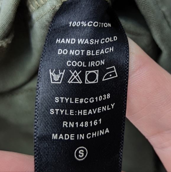 Buddy Basics Green Distressed Military Style Jacket - Picture 6 of 6